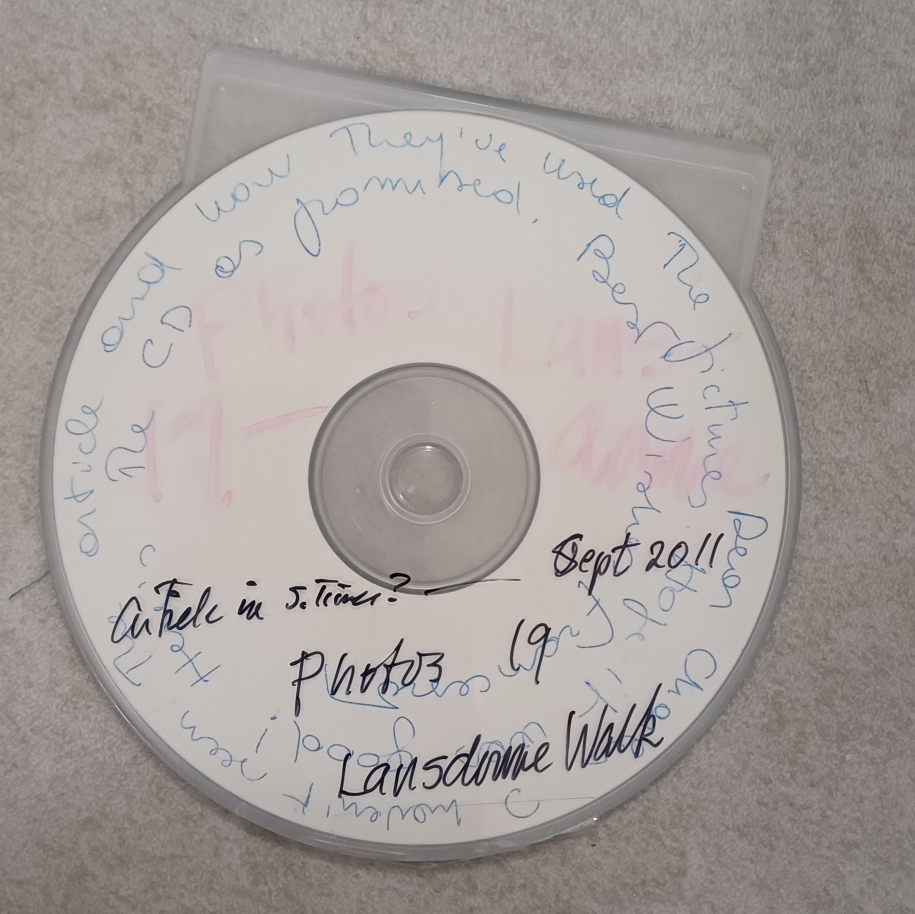 CD-R found in Charles Jencks' archive